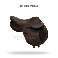 Selle d'équitation en cuir pour enfants de 15 pouces, modèle anglais