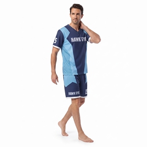 เสื้อฟุตบอลผู้ชายคอวี ออกแบบเองได้ ผลิตจากโพลีเอสเตอร์ 100% แขนสั้น พิมพ์ลายแบบซับลิเมชั่น ทรงปกติ - Product Image 2