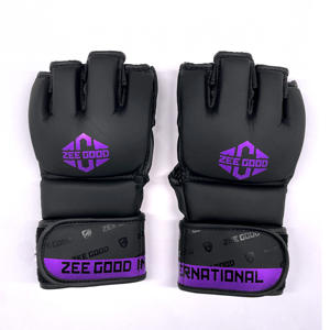 Gants de MMA personnalisés de haute qualité avec logo, 8 oz, demi-doigts, en cuir PU, pour entraînement et combat, vente en gros, taille personnalisée - Product Image 4