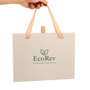 Custom Eco-Friendly Art Paper Square Gift <b>Box</b> Gold Foil Hot Stamping Embossing Ribbon Handle for Jewelry Sliding Drawer Storage - Product Image 1