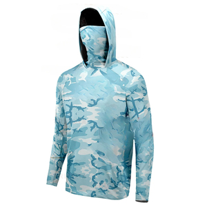 Sudadera con Capucha Estampada para Pesca, de Poliéster/Algodón, Manga Larga, Protección Facial, Secado Rápido, UPF 50, Ligera - Product Image 3