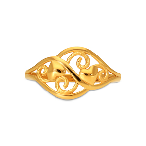 Elegant Double Heart Openwork Filigree Gold Plated <b>Adjustable</b> <b>Ring</b> for Women Fashion Jewelry Gift <b>Adjustable</b> Fashion Jewelry - Product Image 3
