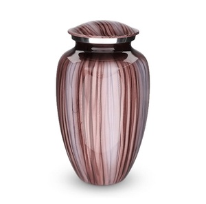 Urnas de cremación con patrón de pájaro de aluminio para adultos de buena calidad, urnas funerarias hechas en India con acabado esmaltado para uso en cenizas, urnas de cremación - Product Image 4