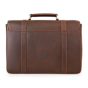 Bolso Bandolera Vintage de Cuero Genuino Marrón, Maletín para Portátil de 14 Pulgadas, Bolso de Hombro para Oficina y Viajes para Hombre - Product Image 5