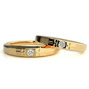Bindi Jewels 925 Sterling Silver Gold Plated Christian Romantic Cross Stone <b>Couple</b> <b>Rings</b> - Product Image 1