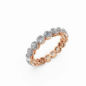 Factory Price Moissanite Eternity <b>Rings</b> Engagement Wedding IGI Certified <b>925</b> <b>Silver</b> Gold Plated Luxury Custom Jewelry Wholesale - Product Image 2