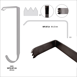 Retractor HIBBS Manual de Acero Inoxidable DIVIED INTERNATIONAL AI-GAS-0005 para Cirugía Ortopédica de Columna Vertebral, Certificado CE Clase I - Product Image 1