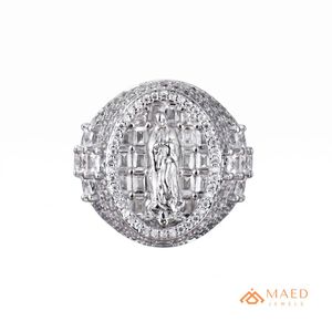 <b>Mens</b> <b>Silver</b> Tone Moissanite Baguette Cut Luxury Engagement Wedding Gift Hip Hop Statement <b>Ring</b> for <b>Men</b> Daily Wear - Product Image 1