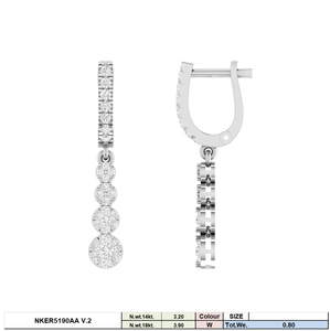 Glamurosas Pulseras de Diamantes Naturales de Corte Brillante de 0.80CTW, Color F, Chapadas en Rodio, Oro de 14KT/18KT, Simétricas, Ideales para Bodas y Fiestas - Product Image 3