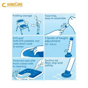 Taiwan OEM Folding Handicapped <b>Foldable</b> <b>Shower</b> <b>Chair</b> <b>for</b> Elderly and Disabled - Product Image 5