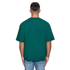 T-shirt en coton vert sur mesure pour homme, coupe classique, manches courtes, col rond, couleur unie, tricot jersey décontracté, t-shirt pour homme - Product Image 2