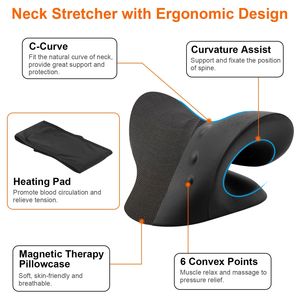 Cuscino Massaggiante Cervicale Ergonomico Riscaldato al Grafene con 3 Livelli di Temperatura e Timer Intelligente per Terapia di Trazione Cervicale - Product Image 3