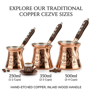 Cezve en cuivre gravé avec incrustations de nacre et poignée en bois, pour café turc, Ibrik arabe, Briki grec, chauffe-lait pour cuisinière, OEMs - Product Image 6
