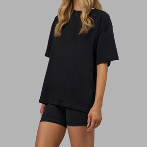 T-shirt grande taille pour femme, coupe ajustée, en Spandex/Coton, manches courtes, décontracté, respirant, couleurs et logo personnalisables, vente en gros - Product Image 1