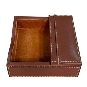 Porte-mémos en cuir brun rustique - Product Image 3