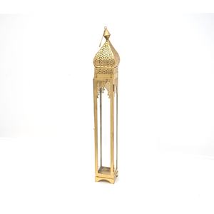เชิงเทียนโมร็อกโกทรงสูงสีทองคลาสสิก รอมฎอน 2026 ทำด้วยมือสำหรับตกแต่งบ้าน - Product Image 3