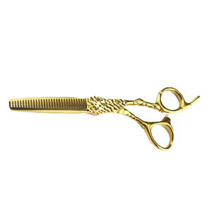 Chapado en oro caliente peluquero tijeras de peluquería diseño personalizado hermoso impreso peluquero tijeras de corte de pelo - Product Image 3