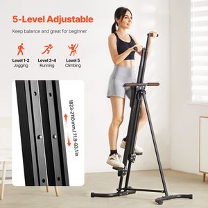 Climber Verticale Compatto per Allenamento Cardio a Corpo Intero, Stepper da Casa con Ampia Gamma di Pedate e Design Pieghevole - Product Image 3