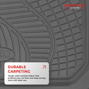 Roadpower (RP-RBR-1515) Alfombrillas Universales para Auto de Caucho Resistente para Todo Clima, con Patrón de Banda de Rodadura Profunda y Fáciles de Limpiar - Product Image 6