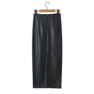 Jupe en cuir PU de haute qualité pour femmes, mode streetwear moderne personnalisée, production en gros OEM ODM, service d'échantillonnage disponible - Product Image 3