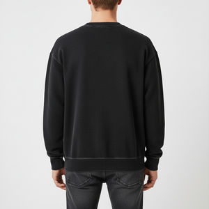 เสื้อสเวตเชิ้ตคอกลมผู้ชายผ้าฝ้ายแท้ 100% คุณภาพสูงสำหรับฤดูหนาว แบบเรียบ ไซส์ใหญ่ รับปักโลโก้ตามสั่ง ขายส่ง - Product Image 6