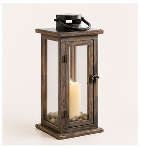 Handcrafted Wooden Candle <b>Lantern</b> <b>Large</b> Farmhouse Decorative Floor <b>Lantern</b> for Indoor Outdoor Garden & Wedding Decor - Product Image 5