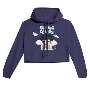 Sweat à capuche court pour femme XS, tricoté oversize, imprimé lettres tendance, coupe ample - Product Image 4