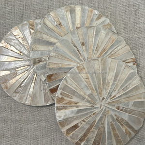 Soucoupe de dessous de verre en nacre bleue de qualité authentique pour les acheteurs en vrac Royal Decore Mart - Product Image 5