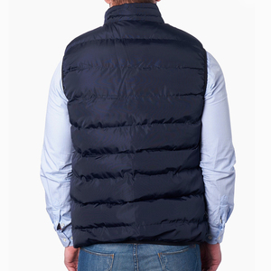 Slim Fit Men's Puffer Vest Jacket Crew <b>Neck</b> Side Pocket Body <b>Warmer</b> Sleeveless Winter Outerwear OEM Service - Product Image 4