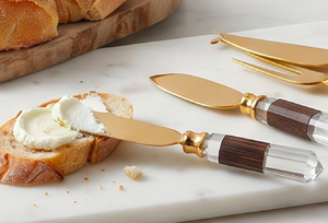 Gold <b>Cheese</b> <b>Knife</b> <b>Set</b> With Crystal And Wood Handles 4-Piece Stainless Steel Durable <b>Cheese</b> Tools For Elegant Dining Use - Product Image 5