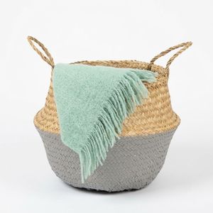 <b>Belly</b> Seagrass Storage <b>Basket</b> Eco-friendly Fiber Lightweight Storage <b>Basket</b> with Lid for Toys Storage, Plan Pot and Laundry Use - Product Image 2