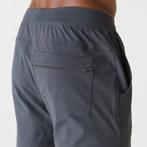 Pantalones Cortos Deportivos para Hombre, Ecológicos, de 5 Pulgadas, Tejido Liso, de Secado Rápido, Cintura Media, Estilo Deportivo, Transpirables, para Fitness - Product Image 3