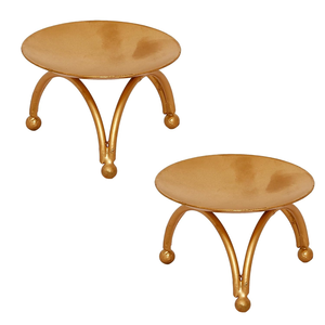 Nuevo y Elegante Portavelas de Hierro Hecho a Mano, Dorado Pulido, Diseño Ligero y Duradero, Decoración Navideña para el Hogar - Product Image 2