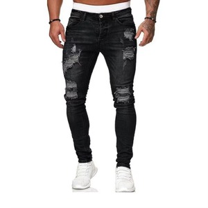 High Quality Lightweight Men's Distressed <b>Trouser</b> 100% Cotton Quick-Drying Breathable Anti-Bacterial Comfortable <b>Elastic</b> <b>Waist</b> - Product Image 6