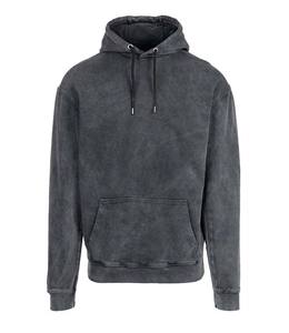 เสื้อฮู้ดดี้ฟลีซหนานุ่มสำหรับผู้ชาย ล้างสีแบบวินเทจ สีซีดจาง ทรงโอเวอร์ไซส์ ไม่มีเชือกผูก ผลิตจากผ้าฝ้าย ล้างสีแบบวินเทจ - Product Image 3