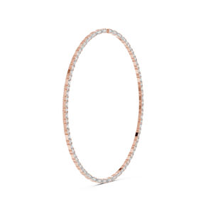 14k Rose Gold Emerald/Round Lab-Grown <b>Diamond</b> Bridal <b>Necklace</b> for Women | New Grown <b>Diamond</b> - Product Image 6