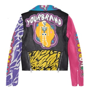 2024 Men's New Fashion PU Leather Jacket Coat for Nightclub Bar Stylish Motorcycle Leather Jacket LWK-LJ-0042 - Product Image 3