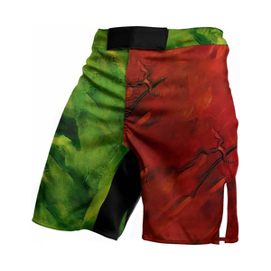 Vêtements d'arts martiaux, shorts MMA pour hommes, ouverture latérale, fermeture à scratch, shorts de lutte, boxe, MMA avec design en sublimation - Product Image 5