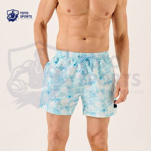 Short pour homme en polyester léger, respirant, à taille élastique, confortable, nouveau design, imprimé personnalisé, tendance, pour l'entraînement et le quotidien - Product Image 4