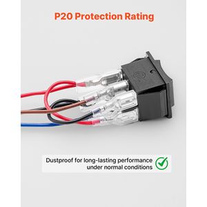 Interrupteur à bascule DPDT momentané à 6 broches, 3 positions (ON)-Off-(ON), interrupteur de réversal de polarité, AC 250V/16A 125V/20A, interrupteurs à bascule - Product Image 6