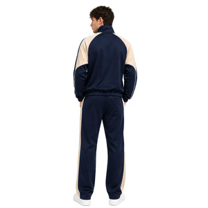 OEM Custom Color Block Stitching Contrast Piping <b>Zipper</b> <b>Jacket</b> Two Piece Sets Heavyweight Regular Fit Hoodies Streetwear Men - Product Image 3