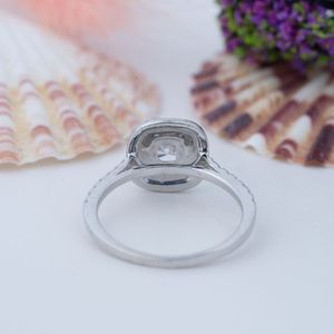 Elegante Anillo de Plata de Ley 925 con Moissanita de Alta Calidad para Mujer, Anillo de Diamantes de Lujo - Product Image 4