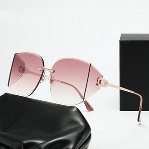 Nouveauté, lunettes de soleil de luxe sans monture, design tendance, protection UV, lunettes de soleil pour l'extérieur, plage, voyage, unisexe - Product Image 4