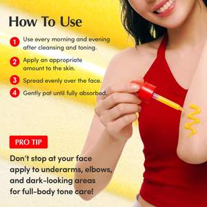 Sérum illuminateur à la vitamine EQQUALBERRY |   Sérum visage à la niacinamide 4% + vitamine C éclaircissante avec acide hyaluronique et vitamine E - Product Image 5