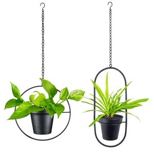 Maceta Colgante de Metal de Alta Calidad con Anillo Circular para Plantas y Flores de Interior - Product Image 5