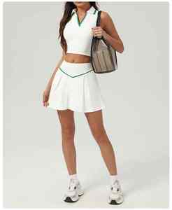 Agile Comfort Modern Soft Flexible Breathable Sleek Stylish Lightweight Motion Ready <b>Skirt</b> Top Women Tennis Uniform - Product Image 3