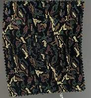 Tissu en velours micro-brillant métallisé imprimé multicolore haut de gamme, transfert thermique de précision, textile de luxe