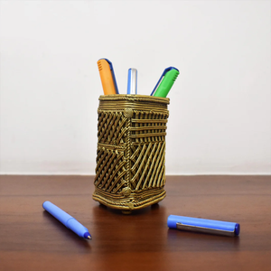Portaplumas de latón elegante y creativo hecho a mano, diseño de lujo para el hogar, oficina, escritorio, soporte decorativo para bolígrafos y lápices. - Product Image 5