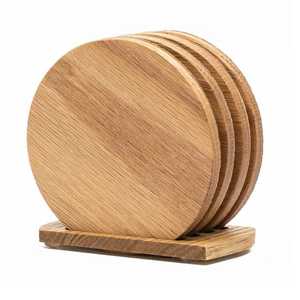 Sous-verres en bois classiques de qualité supérieure avec des motifs anciens, écologiques et finition artisanale détaillée - Product Image 4