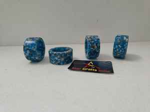 Best Selling Modern Eco-Friendly Durable Napkin Rings Natural Stone Terrazzo Embedded <b>Epoxy</b> Resin Back School <b>Table</b> Napkin Ring - Product Image 2